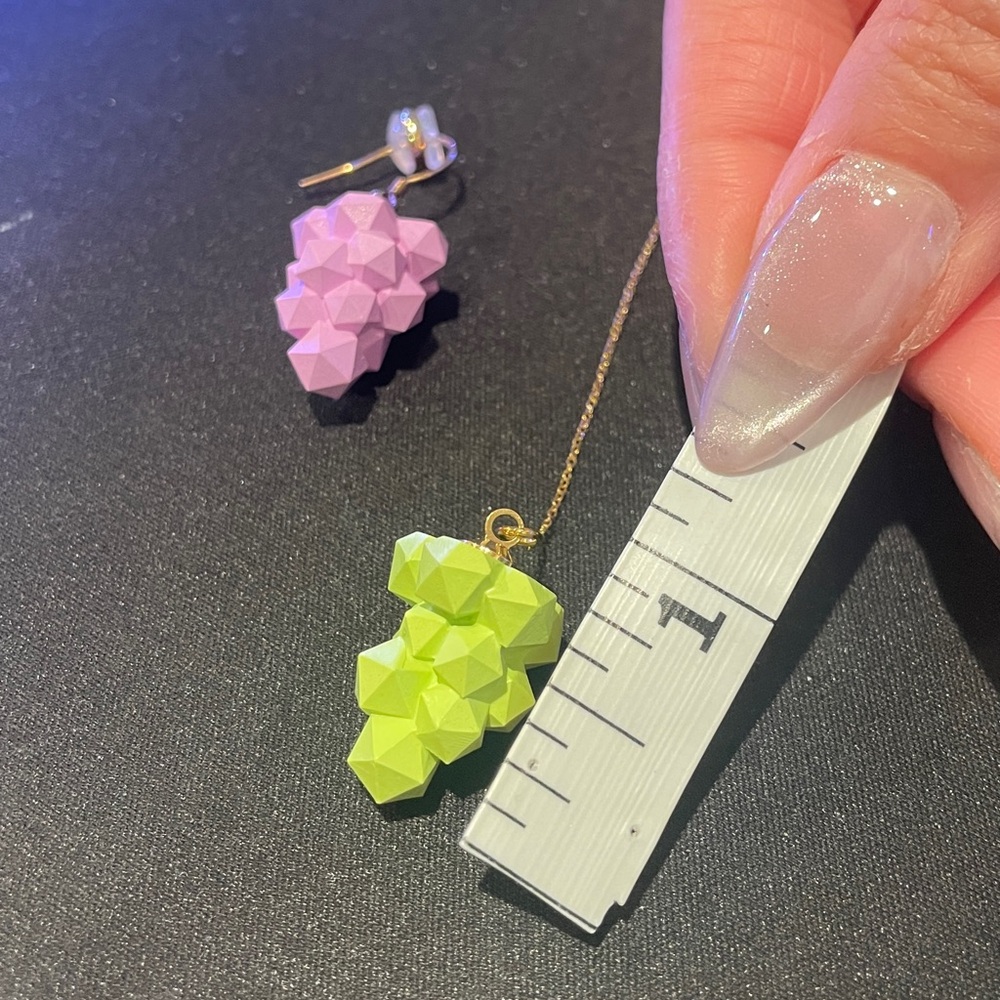 Candy color grapes earrings  Long & Short
18K Gold Plated - Picture 6 of 7